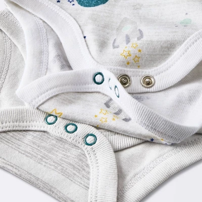 Baby 4pk Short Sleeve Bodysuit - Cloud Island™ Blue 5 Baby 4pk Short Sleeve Bodysuit - Cloud Island™ Blue - Image 3