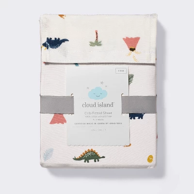 Cotton Fitted Crib Sheet - Dinos - Cloud Island™ 5 Cotton Fitted Crib Sheet - Dinos - Cloud Island™ - Image 3