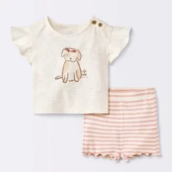 Baby Girls' 2pc Dog Floral T-Shirt Shirt & Bike Shorts Set - Cloud Island™ Cream 9 Baby Girls' 2pc Dog Floral T-Shirt Shirt & Bike Shorts Set - Cloud Island™ Cream -Cloud Island Shop GUEST 081f2d01 d6fb 40cd 8283 10e5f9d637df