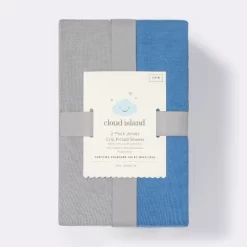 Fitted Jersey Crib Sheet - Cloud Island™ Gray & Blue 2pk 5 Fitted Jersey Crib Sheet - Cloud Island™ Gray & Blue 2pk -Cloud Island Shop GUEST 08733c6f 8e65 45c6 907e d04e9c462222
