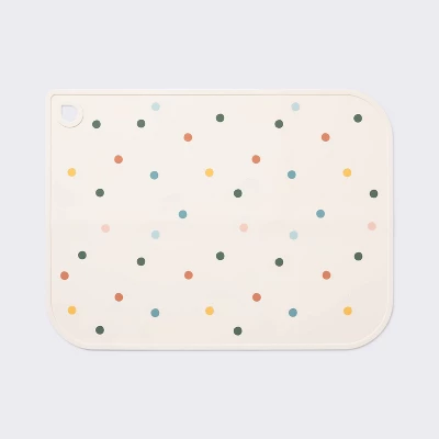 Silicone Placemat - Beige/Dots - Cloud Island™ 6 Silicone Placemat - Beige/Dots - Cloud Island™ - Image 4