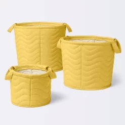 Quilted Fabric Small Round Storage Basket - Yellow - Cloud Island™ 7 Quilted Fabric Small Round Storage Basket - Yellow - Cloud Island™ -Cloud Island Shop GUEST 0b733d0a 2113 4887 b178 9085c321a75c