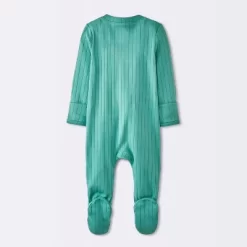 Baby Boys' 2pk Cozy Wide Ribbed Animals Sleep N' Play - Cloud Island™ Blue