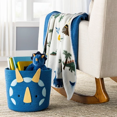 Coiled Rope Medium Round Storage Decorative Basket - Dinosaur - Cloud Island™ 3 Coiled Rope Medium Round Storage Decorative Basket - Dinosaur - Cloud Island™