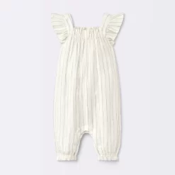 Baby Girls' Striped Gauze Long Legged Romper - Cloud Island™ Cream -Cloud Island Shop GUEST 151e4b2f 1410 47a9 9ab8 33e1752119f2