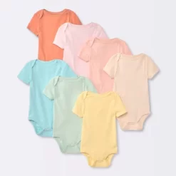 Baby 7pk Short Sleeve Bodysuit - Cloud Island™ Turquoise Blue -Cloud Island Shop GUEST 153ba0b3 3311 468e a375 d8b5cc67691c