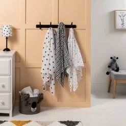 Cloud Island Shop 39 Muslin Swaddle Blanket - Cloud Island™ - Black/White - 3pk