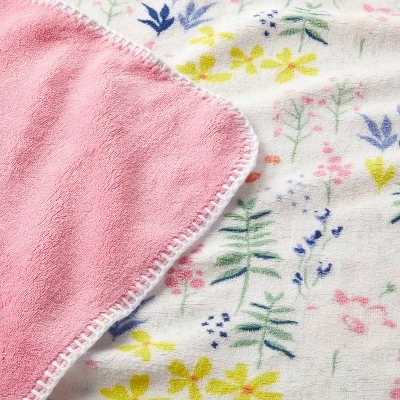 Plush Baby Blanket Floral Fields - Cloud Island™ 4 Plush Baby Blanket Floral Fields - Cloud Island™ - Image 2