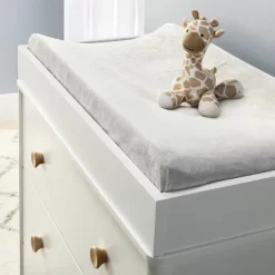 Velvet Spandex Changing Pad Cover - Light Gray - Cloud Island™