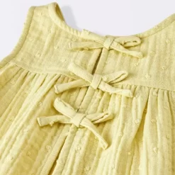 Baby Girls' Swiss Dot Tank Top & Shorts Set - Cloud Island™ Yellow