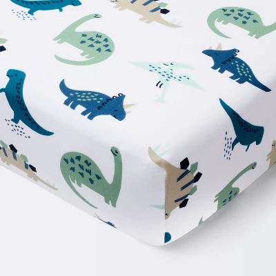 Fitted Crib Sheet Dinos Cool - Cloud Island™ - Blue/Green 7 Fitted Crib Sheet Dinos Cool - Cloud Island™ - Blue/Green - Image 5