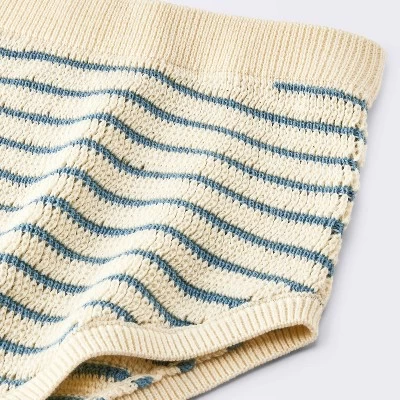 Baby Girls' 2pc Striped Peter Pan Collared Sweater Set - Cloud Island™ Blue 5 Baby Girls' 2pc Striped Peter Pan Collared Sweater Set - Cloud Island™ Blue - Image 3