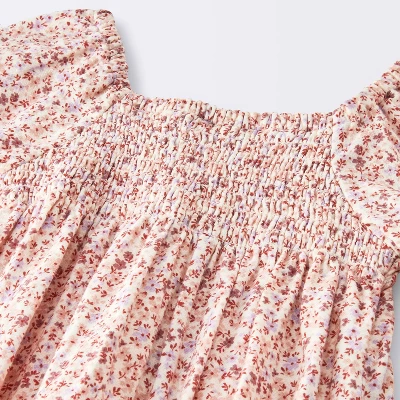 Baby Girls' Floral Smocked Romper - Cloud Island™ Pink 4 Baby Girls' Floral Smocked Romper - Cloud Island™ Pink - Image 2