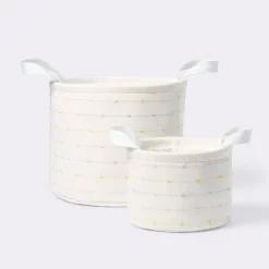 Medium Round Bin With Slub Stitching - Cream - Cloud Island™ -Cloud Island Shop GUEST 27ed1374 de1b 4c7e 9f44 558d139f4400