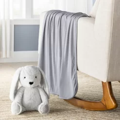 Rayon From Bamboo Swaddle Baby Blanket - Gray - Cloud Island™
