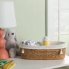 Natural Weave Oval Storage Bin With Waffle Weave Liner - Cloud Island™