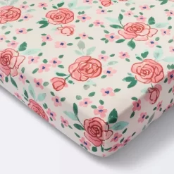 Cotton Fitted Crib Sheet - Large Floral Blooms - Cloud Island™ 9 Cotton Fitted Crib Sheet - Large Floral Blooms - Cloud Island™ -Cloud Island Shop GUEST 30de2621 c761 4ffe bf27 cdf206829525