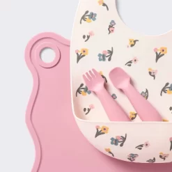Silicone Bib And Utensil Feeding Set - 4pc - Pink - Cloud Island™ 7 Silicone Bib And Utensil Feeding Set - 4pc - Pink - Cloud Island™ -Cloud Island Shop GUEST 31b4f806 bb78 4ee7 864b 07d3cebf8b57