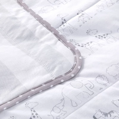 Jersey Knit Reversible Blanket Two By Two - Cloud Island™ Gray 4 Jersey Knit Reversible Blanket Two By Two - Cloud Island™ Gray - Image 2