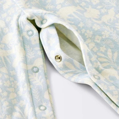 Baby Girls' Long Leg Floral Romper - Cloud Island™ Blue 5 Baby Girls' Long Leg Floral Romper - Cloud Island™ Blue - Image 3