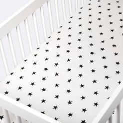 Flannel Fitted Crib Sheet Stars - Cloud Island™ - Cream/Black -Cloud Island Shop GUEST 39675f02 fc97 46d6 a068 35b058ab19db