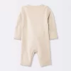 Baby 3pk Cotton Romper - Cloud Island™ Khaki Preemie: Long Sleeve, Front Hook And Loop Fastener, Solid & Stripe Patterns -Cloud Island Shop GUEST 398c7a0e 8da0 4aeb a3d8 8e7101bea9d8