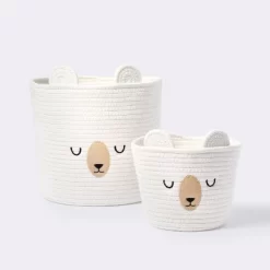 Small Tapered Round Coiled Rope Round Basket Sleepy Bear - Cloud Island™ 8 Small Tapered Round Coiled Rope Round Basket Sleepy Bear - Cloud Island™ -Cloud Island Shop GUEST 3c65369e 5ba2 4cda a2ca 9290946c81be
