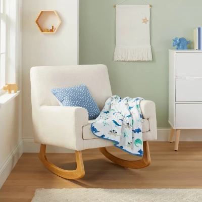 Jersey Knit Reversible Faux Fur Blanket Dinos - Cloud Island™ Blue/Green 3 Jersey Knit Reversible Faux Fur Blanket Dinos - Cloud Island™ Blue/Green