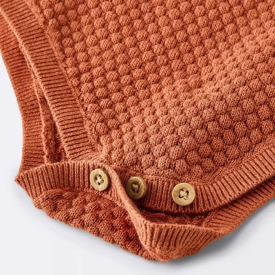 Baby Girls' 2pc Sweater Romper Set - Cloud Island™ Brown 5 Baby Girls' 2pc Sweater Romper Set - Cloud Island™ Brown - Image 3