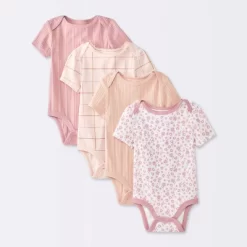 Baby Girls' 4pk Floral Short Sleeve Bodysuits - Cloud Island™ Peach/Pink 9 Baby Girls' 4pk Floral Short Sleeve Bodysuits - Cloud Island™ Peach/Pink -Cloud Island Shop GUEST 46bde8b5 8241 40ed a67a 55ebda63ac21