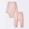 Baby Girls' 2pc Stars Wide Ribbed Long Sleeve Top & Pants Set - Cloud Island™ Pink -Cloud Island Shop GUEST 47c41de6 150b 47d2 8c81 082b4945bbaa