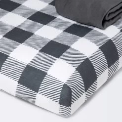 Fitted Playyard Jersey Sheet Gingham - Cloud Island™ - Gray - 2pk -Cloud Island Shop GUEST 4b10afd3 9699 4a8d 9d16 f21ad3b57e51