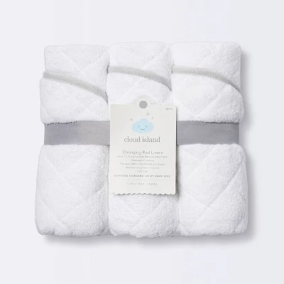 Changing Pad Liner White With Gray Edge - Cloud Island™ 3pk 5 Changing Pad Liner White With Gray Edge - Cloud Island™ 3pk - Image 3