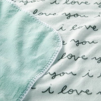 Plush Baby Blanket - I Love You Script - Cloud Island™ 4 Plush Baby Blanket - I Love You Script - Cloud Island™ - Image 2