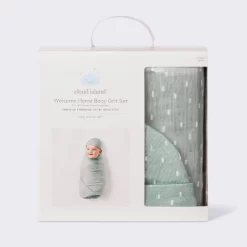 Hospital Muslin Swaddle And Hat Gift Set - 2ct - Green - Cloud Island™ -Cloud Island Shop GUEST 50130afa 15b9 4bc0 b41c 5fb60e38e548
