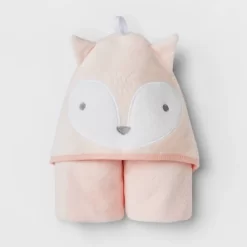 Baby Fox Hooded Bath Towel - Cloud Island™ Pink