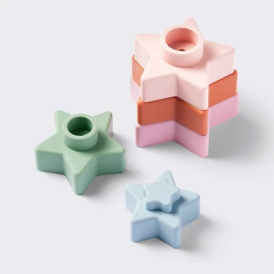 Star Stacker Silicone Toy - Cloud Island™ 4 Star Stacker Silicone Toy - Cloud Island™ - Image 2