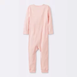 Baby 2pk Basic Wide Rib Romper - Cloud Island™ Pink