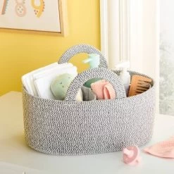 Coiled Rope Diaper Caddy With Dividers - Cloud Island™