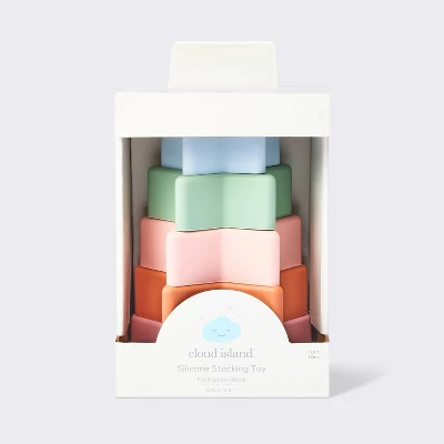 Star Stacker Silicone Toy - Cloud Island™ 5 Star Stacker Silicone Toy - Cloud Island™ - Image 3