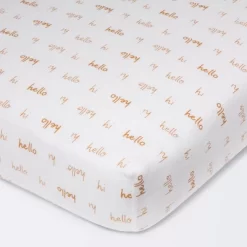 Flannel Fitted Crib Sheet Hello Script - Cloud Island™ -Cloud Island Shop GUEST 5aaad789 aa60 4d51 822b ef5c3c5a98a2