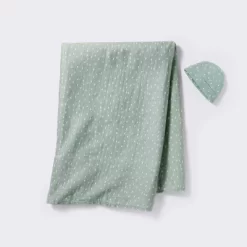 Hospital Muslin Swaddle And Hat Gift Set - 2ct - Green - Cloud Island™ -Cloud Island Shop GUEST 5c9b3fa2 d1e7 4c7d 85f1 e315a40c1f90