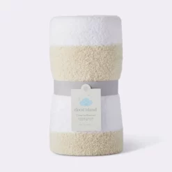 Chenille Stripe Baby Blanket - Khaki And White Stripes - Cloud Island™ -Cloud Island Shop GUEST 5e253cb6 9de0 47c7 8cf0 6bcbbfffa040