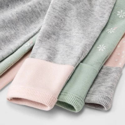 Baby Girls' 3pk Basic Romper - Cloud Island™ Green Preemie 5 Baby Girls' 3pk Basic Romper - Cloud Island™ Green Preemie - Image 3