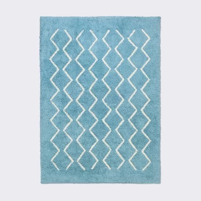 4'x6' Area Rug - Zig Zag/Blue - Cloud Island™ 6 4'x6' Area Rug - Zig Zag/Blue - Cloud Island™ - Image 4