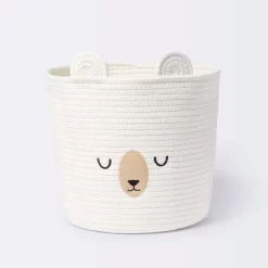 Medium Coiled Rope Round Basket Sleepy Bear - Cream - Cloud Island™ 9 Medium Coiled Rope Round Basket Sleepy Bear - Cream - Cloud Island™ -Cloud Island Shop GUEST 62be5e8c 74ee 4c31 ab9e 027a2e268774
