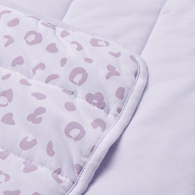 Rayon From Bamboo Jersey Quilted Blanket - Leopard - Purple - Cloud Island™ 4 Rayon From Bamboo Jersey Quilted Blanket - Leopard - Purple - Cloud Island™ - Image 2