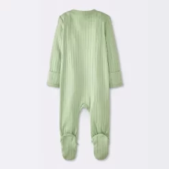 Baby 2pk Cozy Wide Ribbed Mushrooms Sleep N' Play - Cloud Island™ Green