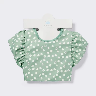 Short Sleeve Bib - Floral Ruffle - Cloud Island™ 5 Short Sleeve Bib - Floral Ruffle - Cloud Island™ - Image 3