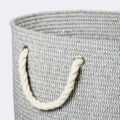 Coiled Rope Storage Bin Large Chevron - Cloud Island™ Gray 4 Coiled Rope Storage Bin Large Chevron - Cloud Island™ Gray - Image 2